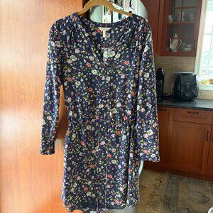 Rebecca Taylor Tapestry Garden Blue Multicolored Silk Floral Dress Size 6